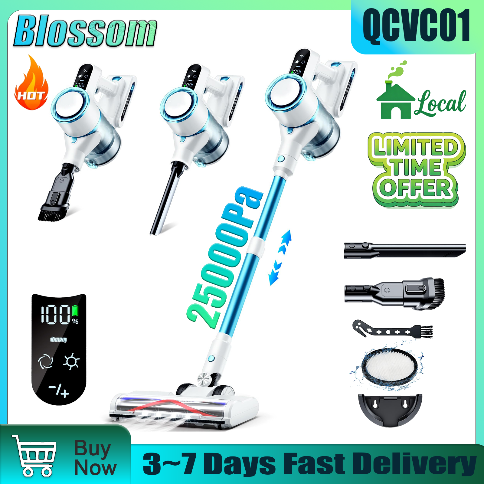 Blossom QCVC01 Wireless Vacuum - Interior Design Living Room 评论和价格