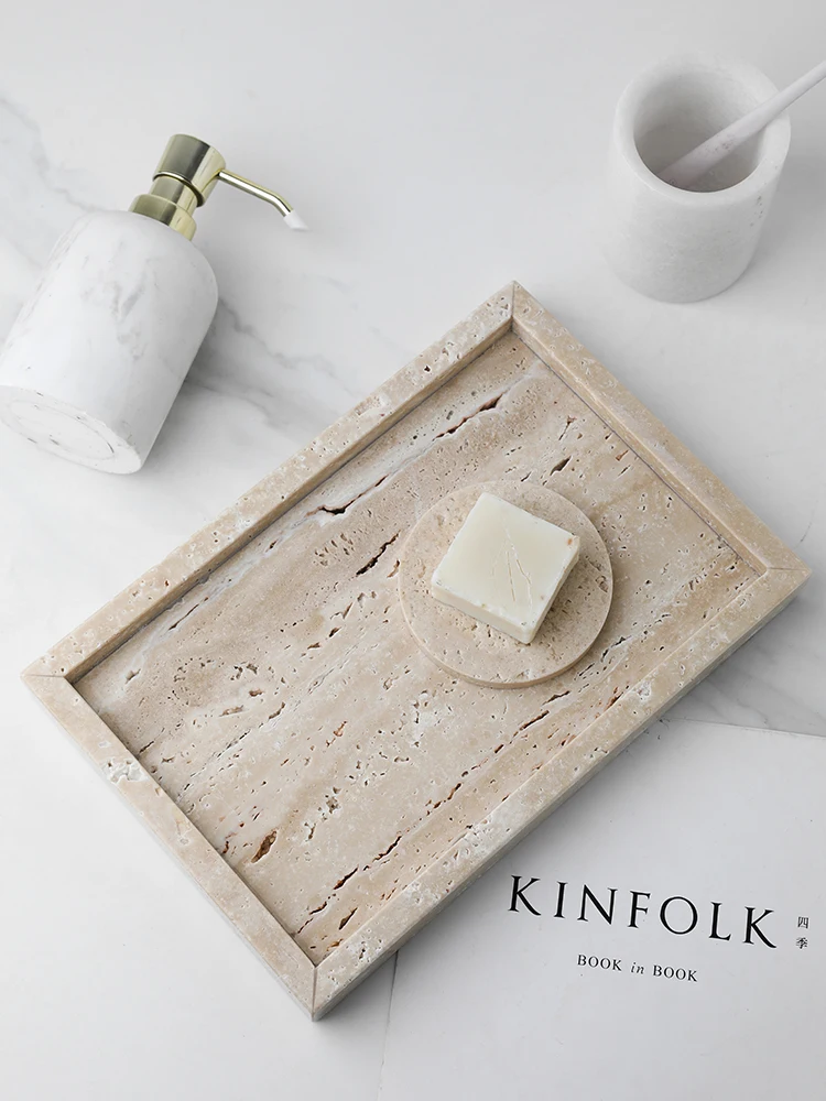 Minimalism Marble Tray for Per - Travertine Tray Oval 评论和价格