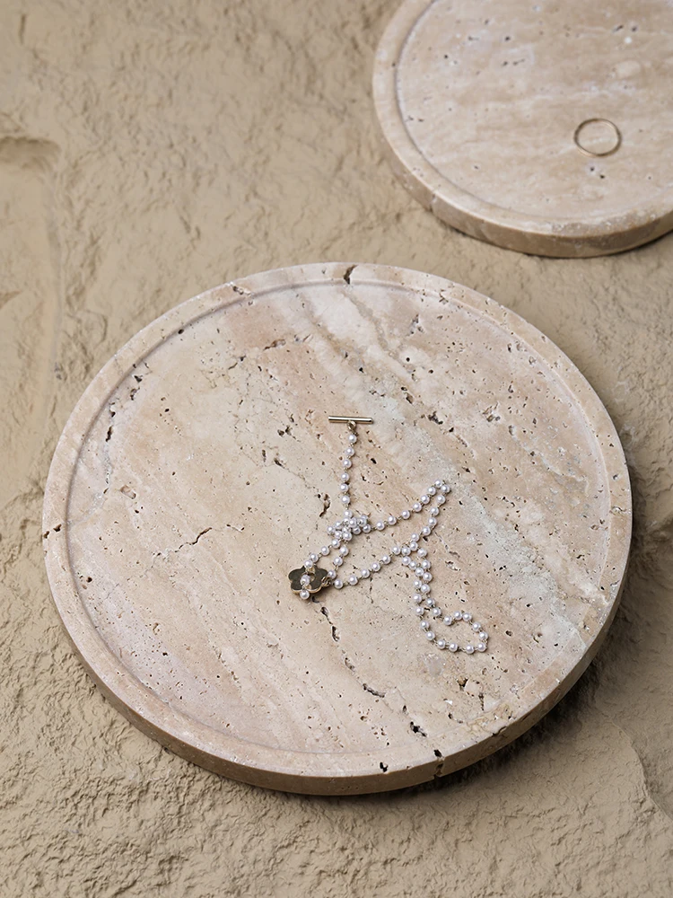 Minimalism Marble Tray for Per - Travertine Tray Oval 评论和价格