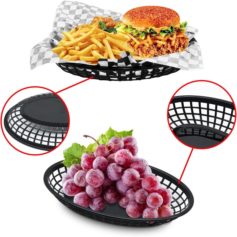 Plastic Fast Food Basket Oval  - Travertine Tray Oval 评论和价格