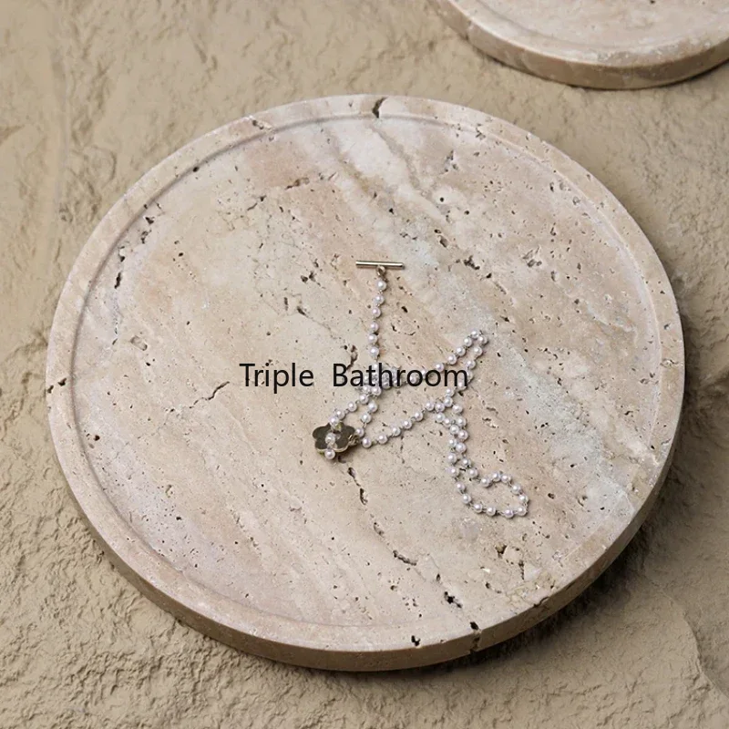 Natural Cave Stone Bathroom Su - Travertine Tray Oval 评论和价格