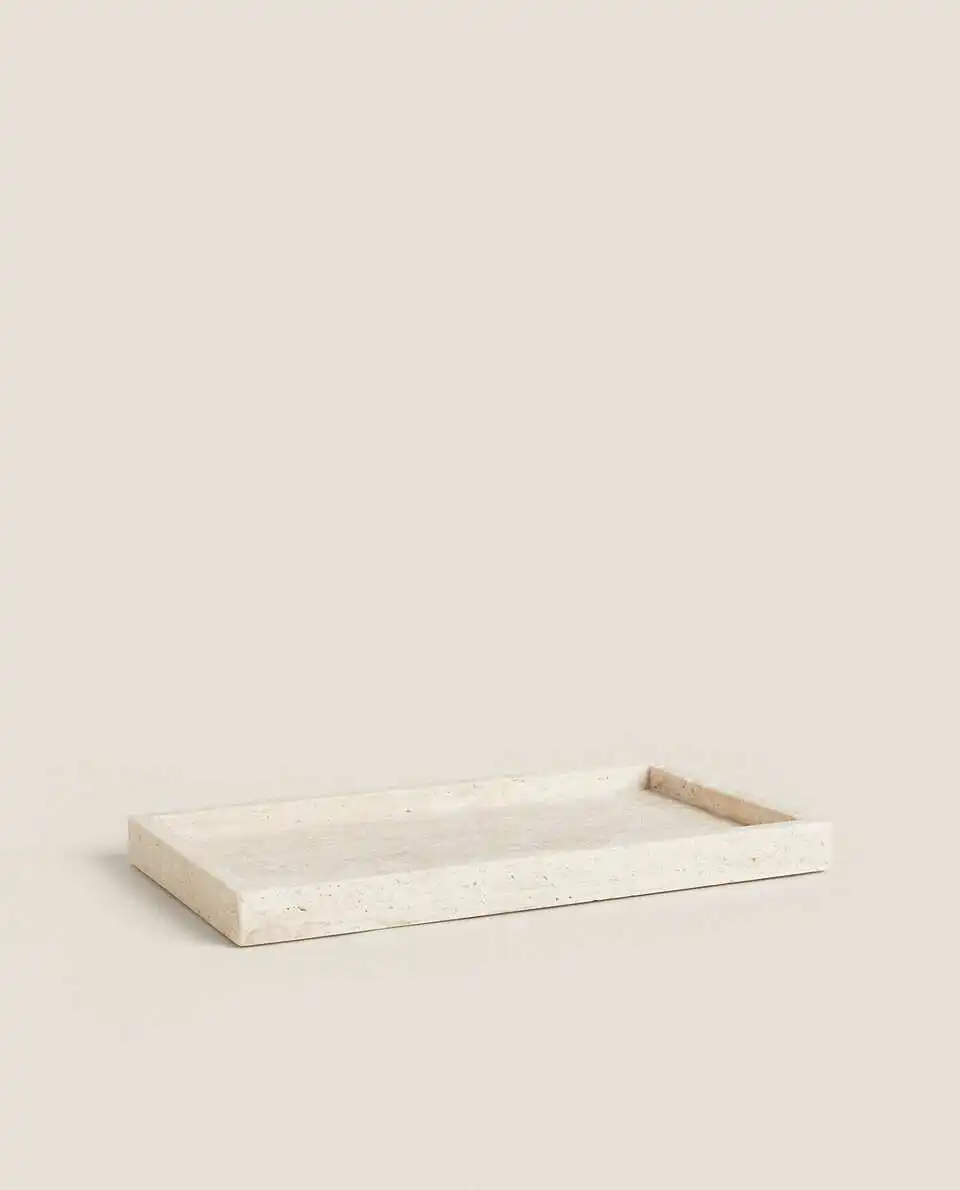 Wabi-Sabi Style Yellow Travert - Travertine Tray Oval 评论和价格