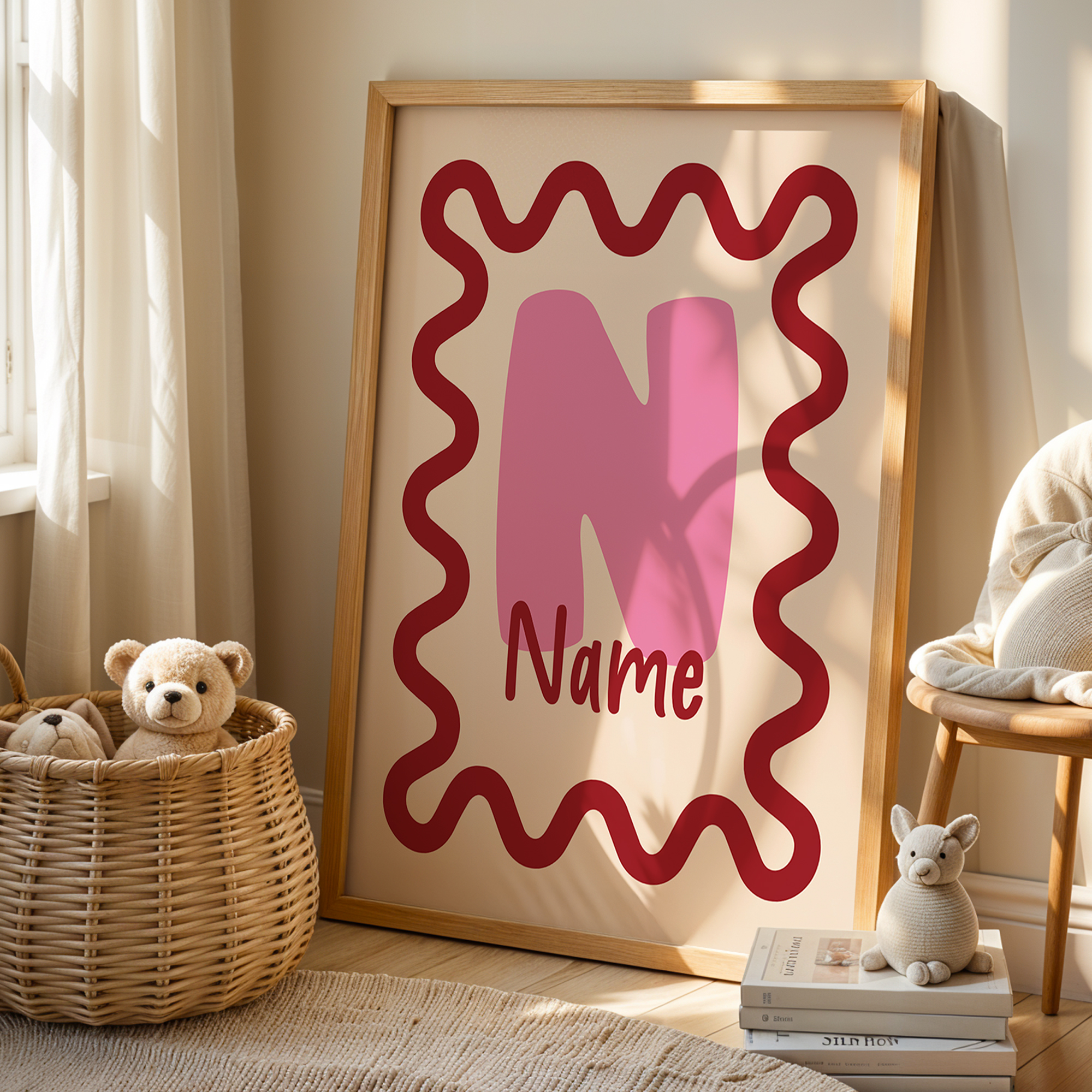 Personalized Custom Name Carto - Interior Design Living Room 评论和价格