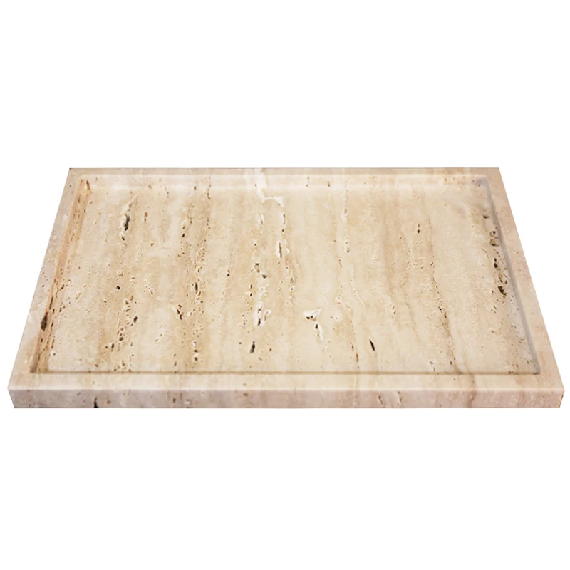 30x20x1.8cm Nature Marble Beig - Travertine Tray Oval 评论和价格