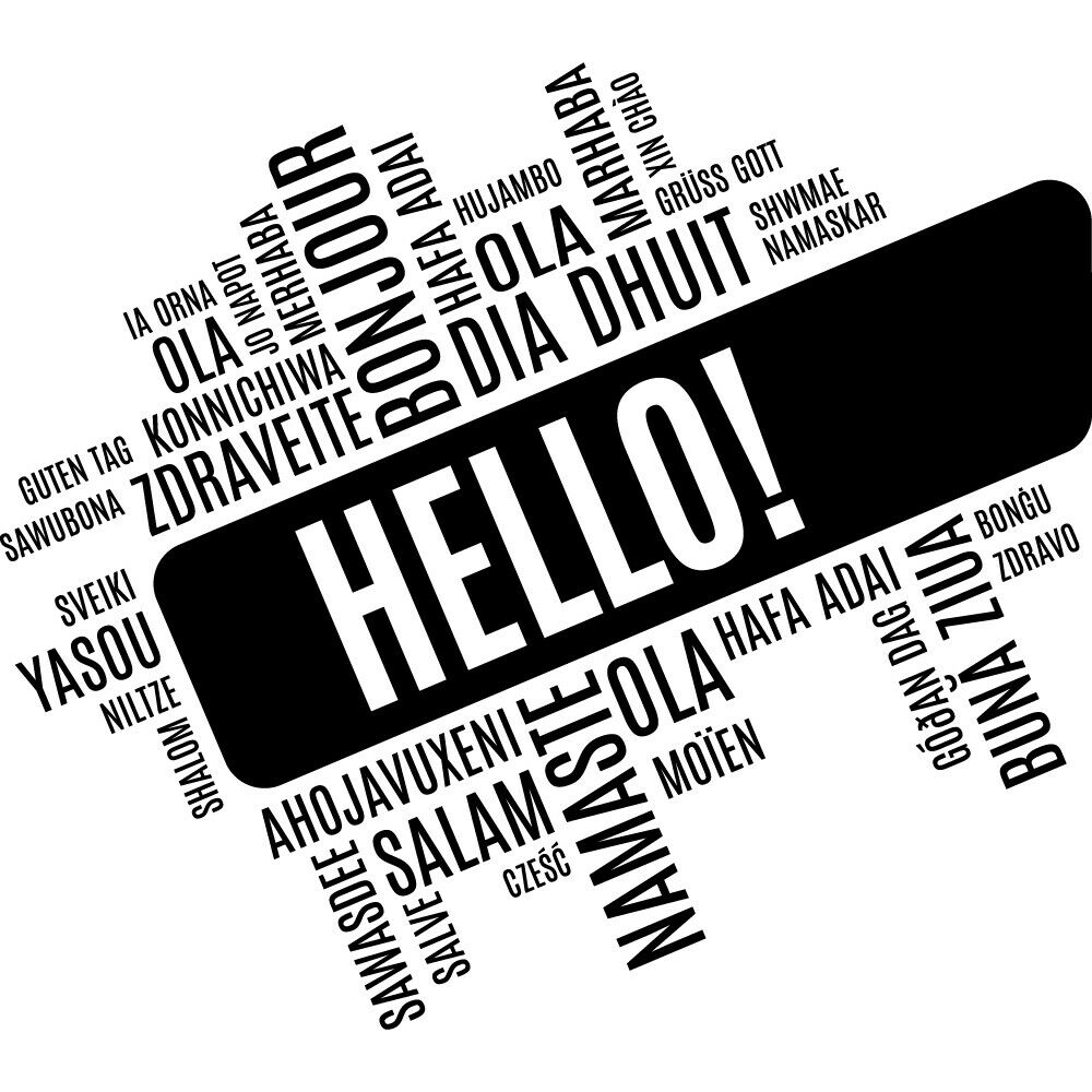 Hello Foreign Language Wall De - Interior Design Language 评论和价格