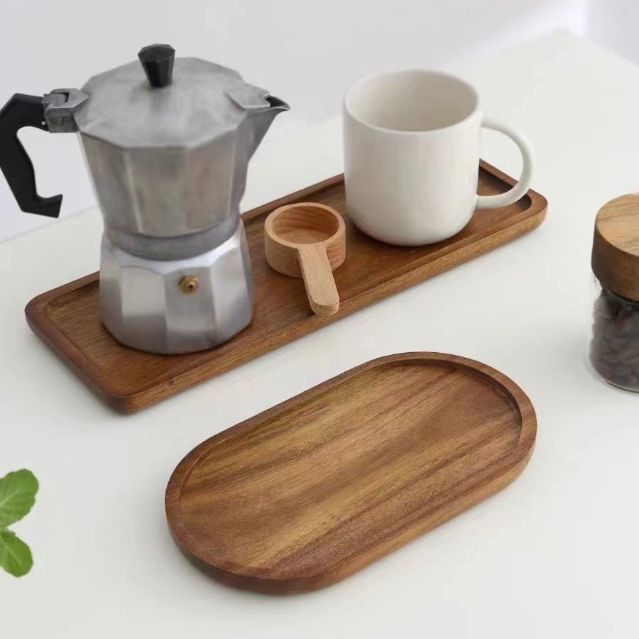 Solid Wooden Tray Rectangular  - Travertine Tray Oval 评论和价格
