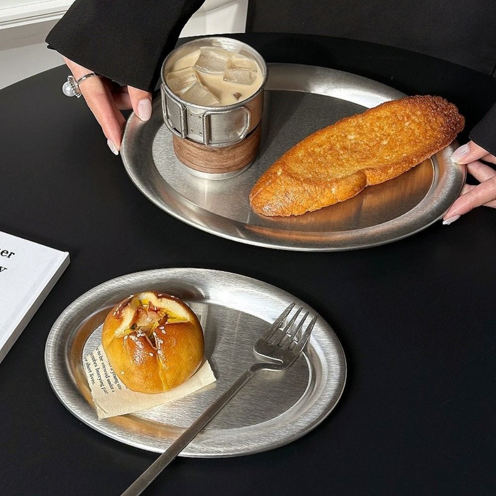 New Stainless Steel Cake Tray  - Travertine Tray Oval 评论和价格