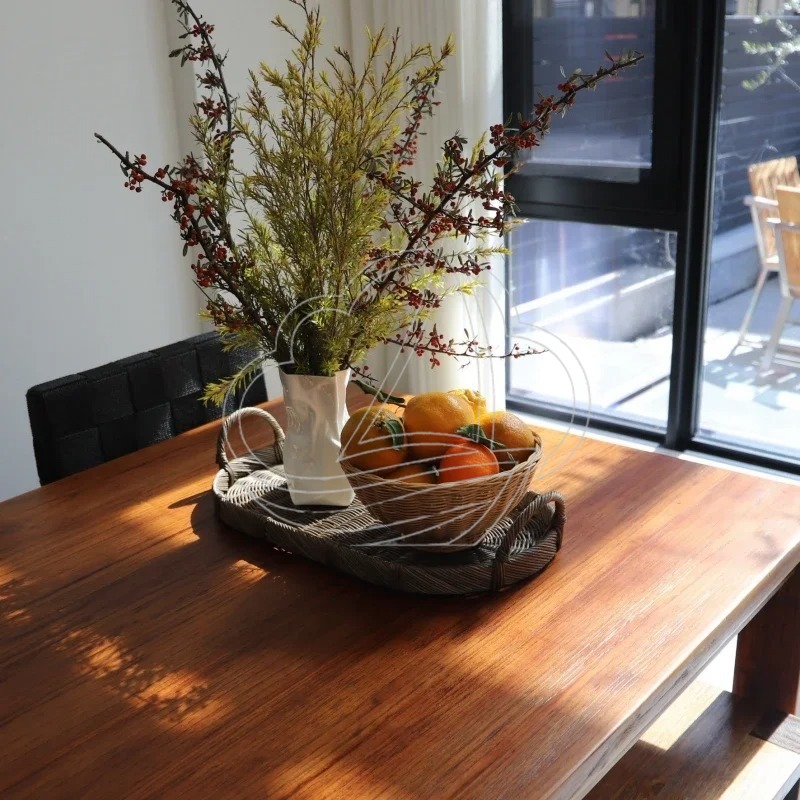 Handmade Woven Rattan Decor Tr - Rattan Tray Handle 评论和价格