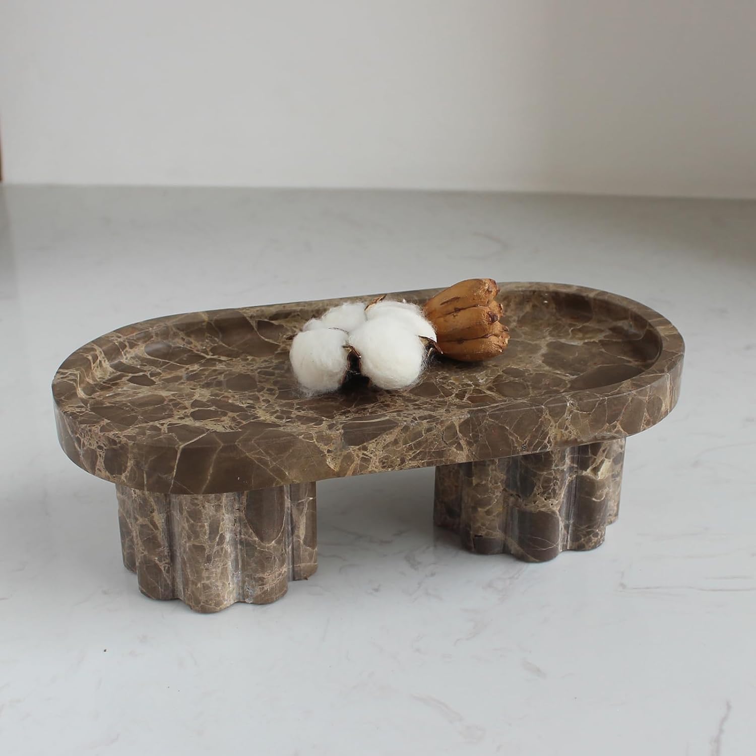 Natural Travertine Marble Oval - Travertine Tray Oval 评论和价格
