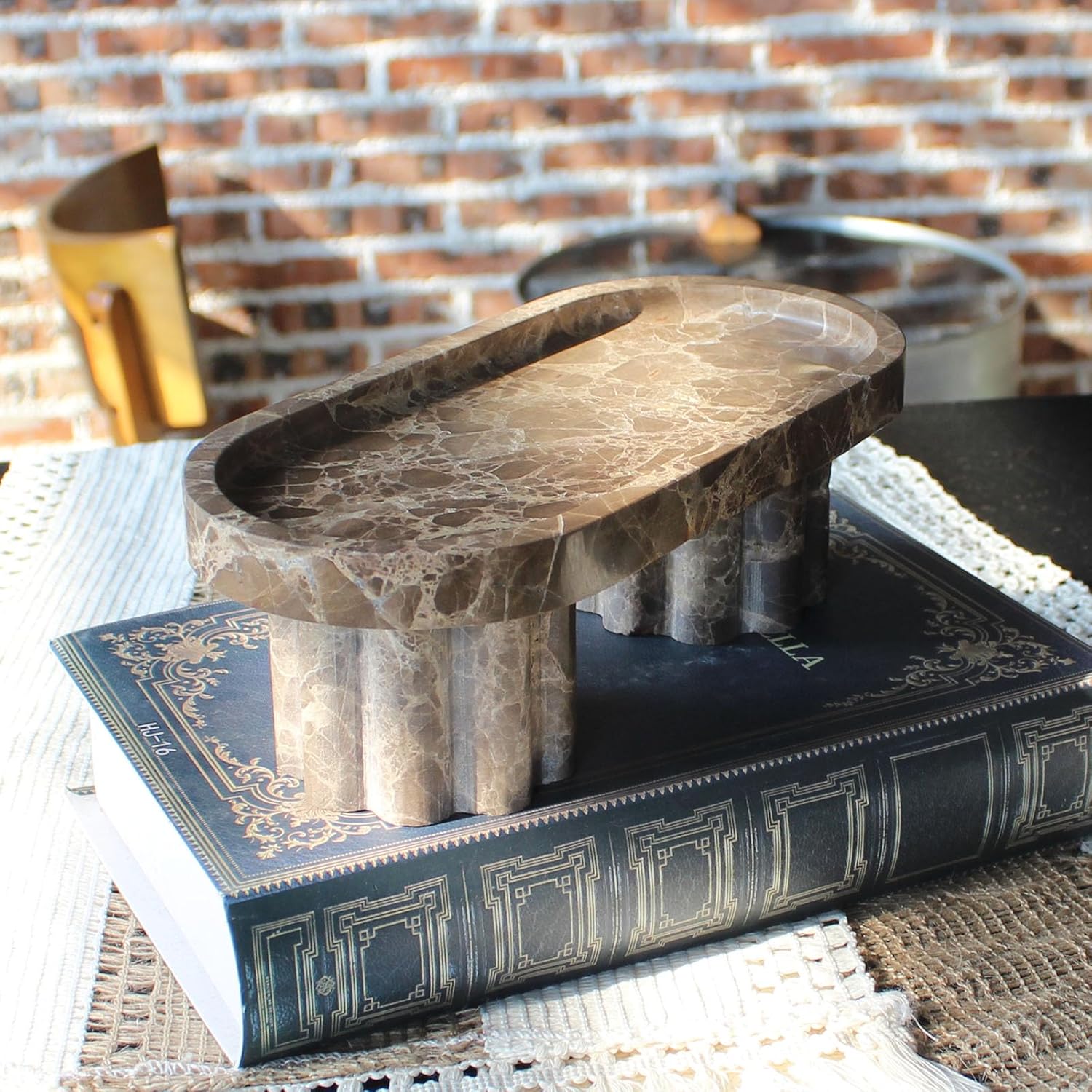 Natural Travertine Marble Oval - Travertine Tray Oval 评论和价格