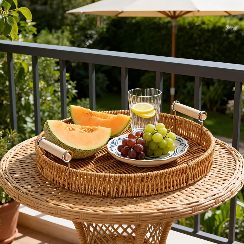Spring Picnic Set with a Ratta - Rattan Tray Handle 评论和价格