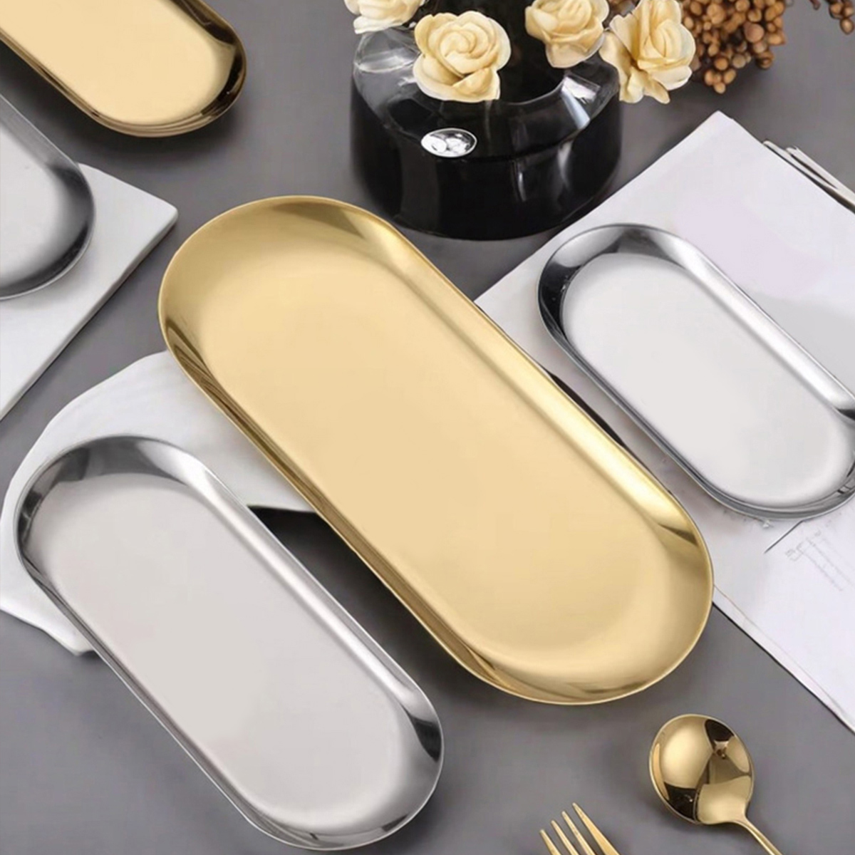 WORTHBUY Nordic Style Oval Ser - Travertine Tray Oval 评论和价格