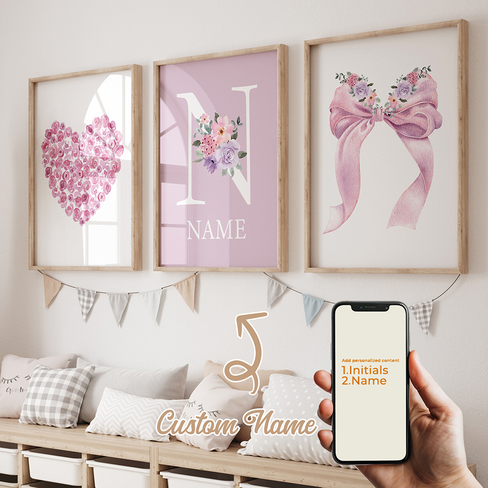 3pcs Personalized Custom Name  - Interior Design Living Room 评论和价格