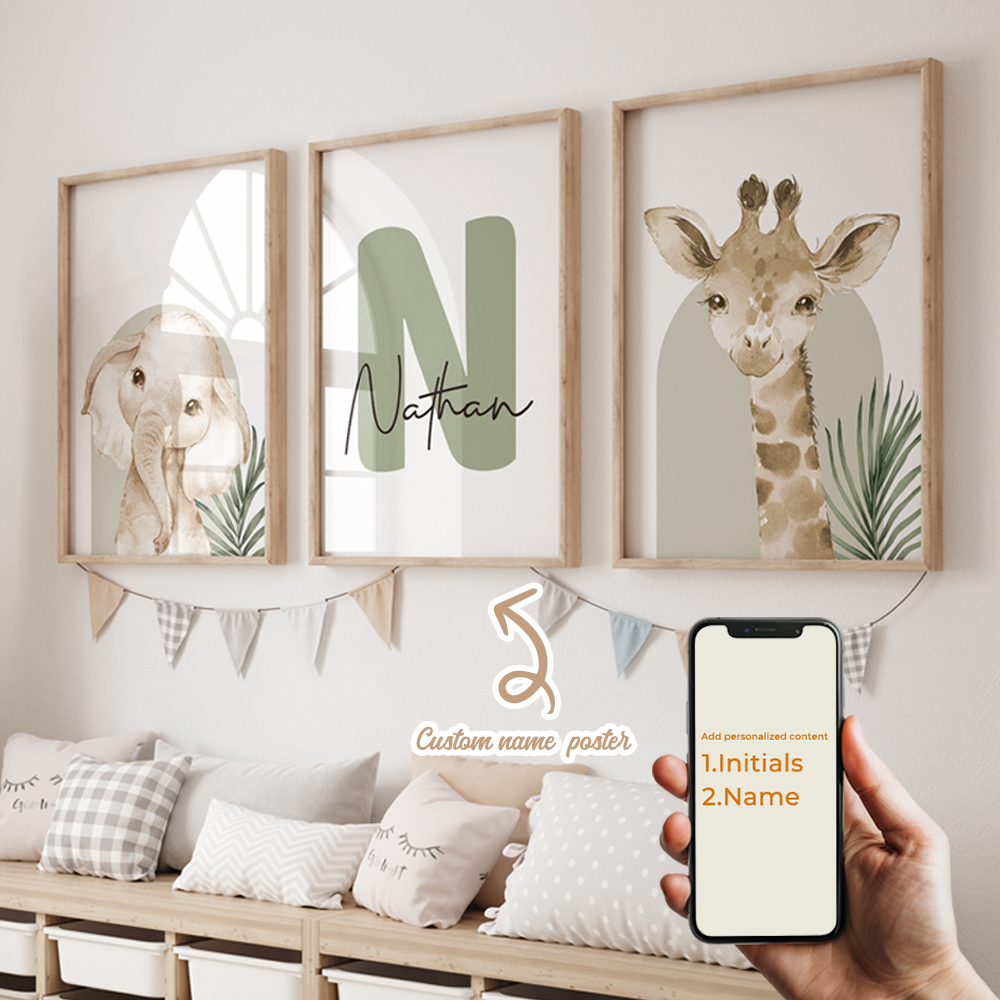 3pcs Personalized Custom Name  - Interior Design Living Room 评论和价格