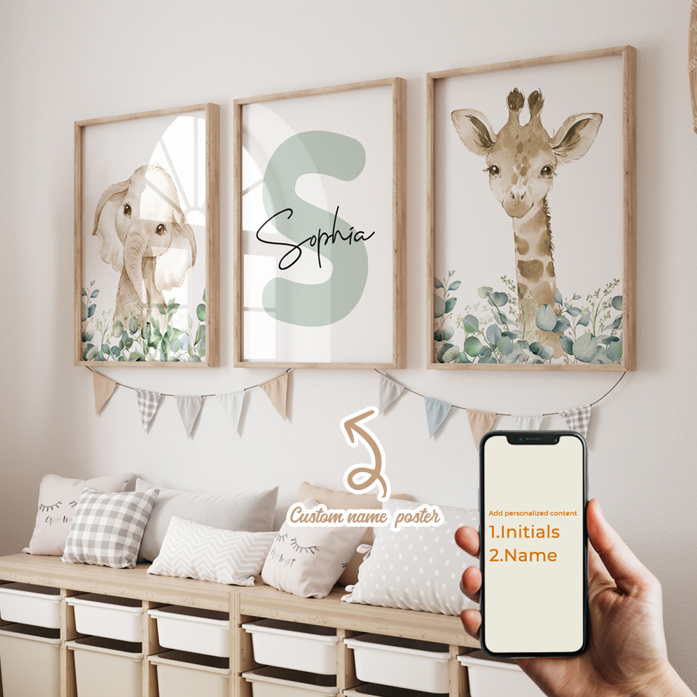 3pcs Personalized Custom Name  - Interior Design Living Room 评论和价格