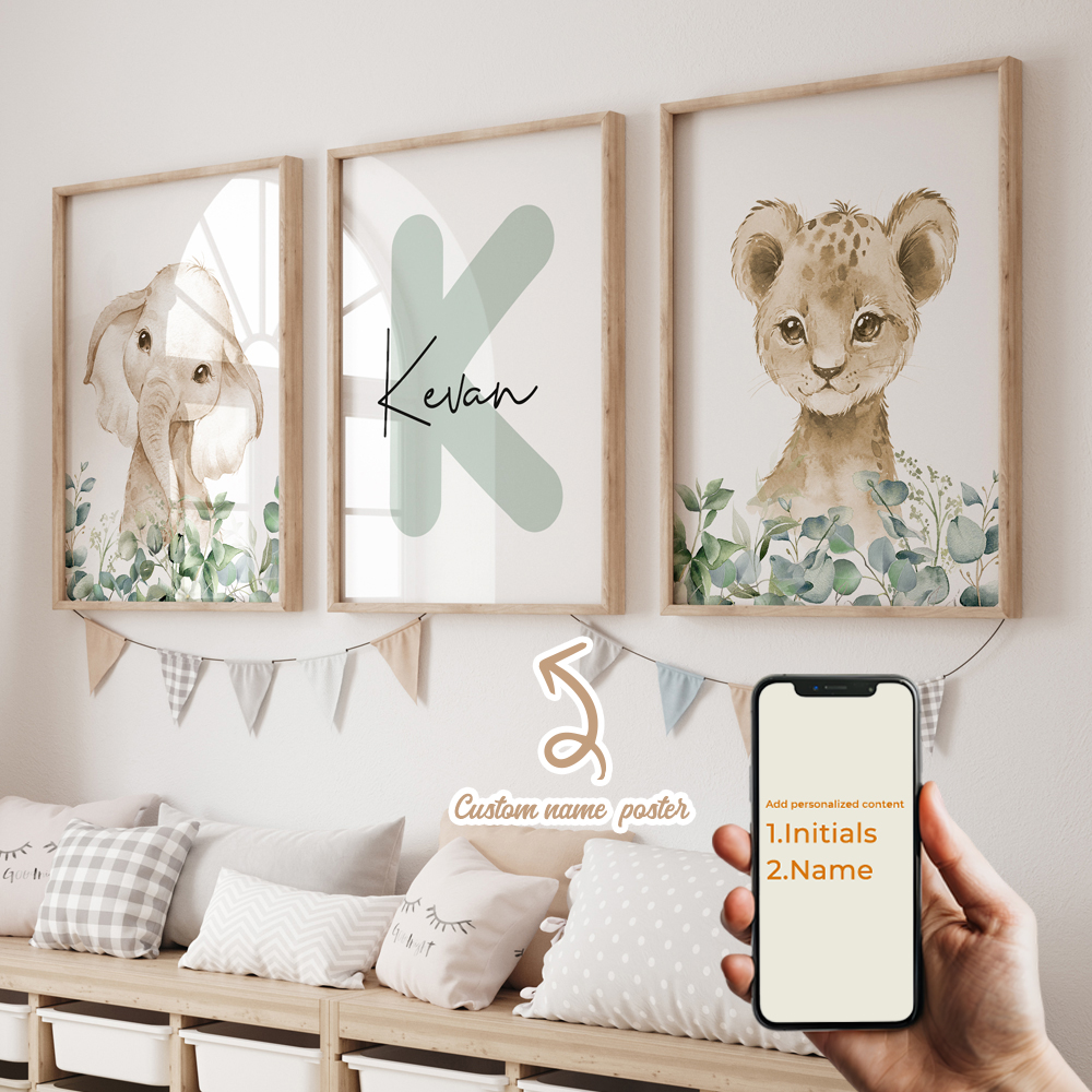3pcs Personalized Custom Name  - Interior Design Living Room 评论和价格
