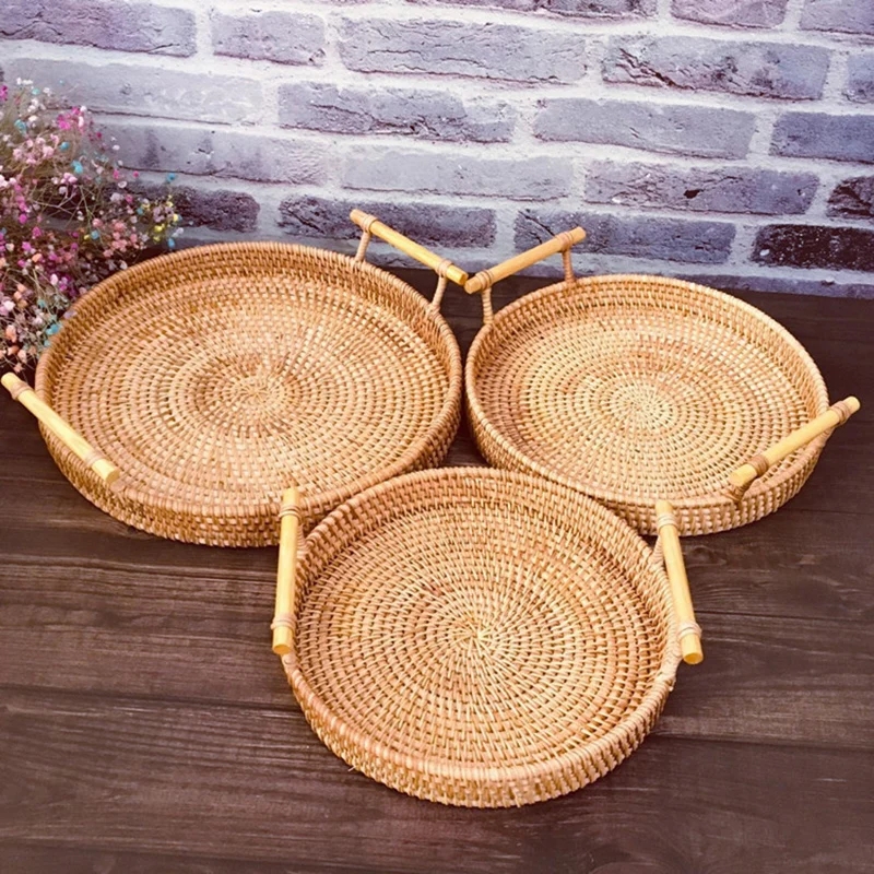 Rattan Strap Handle Storage Ba - Rattan Tray Handle 评论和价格