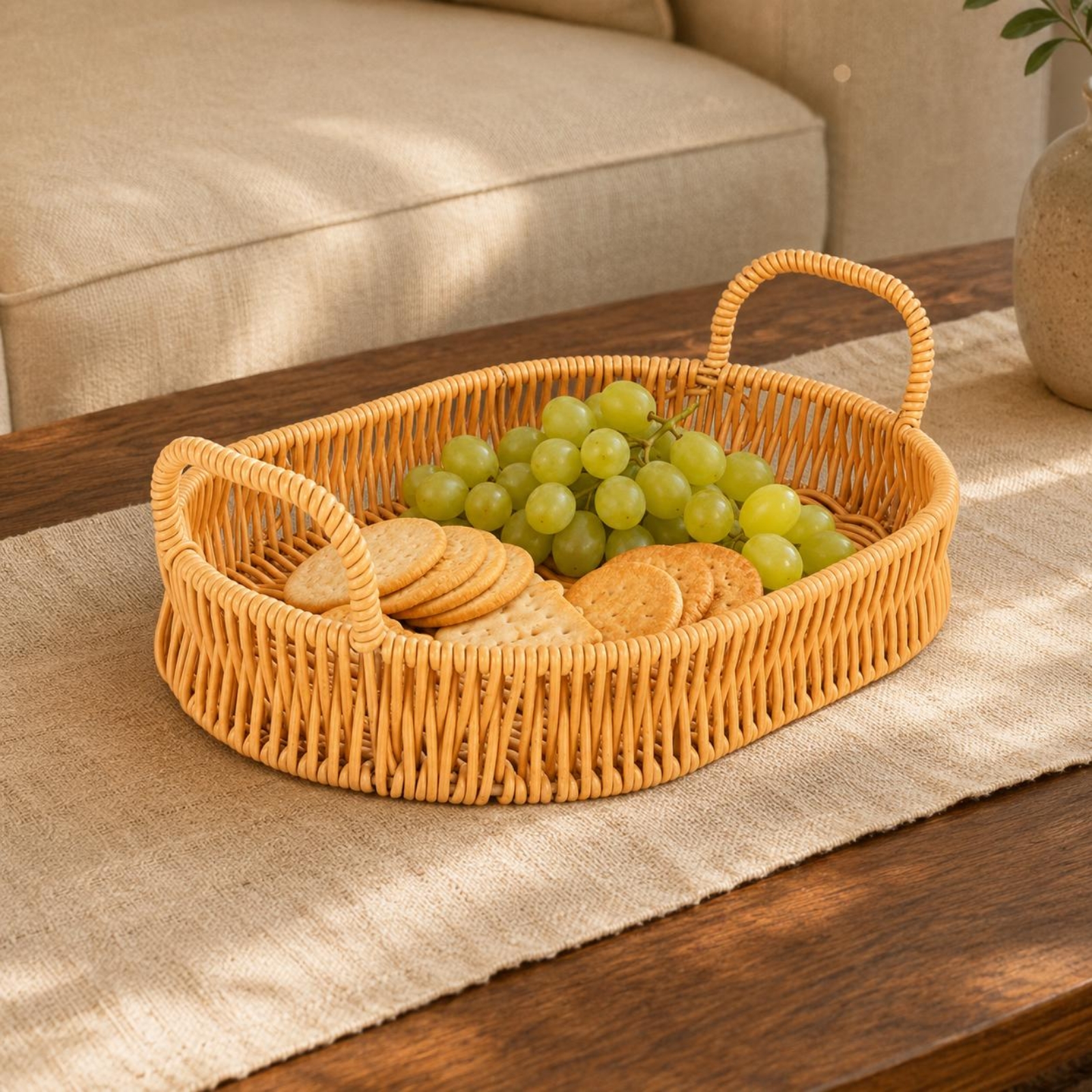 Woven Serving Tray Loop Handle - Rattan Tray Handle 评论和价格