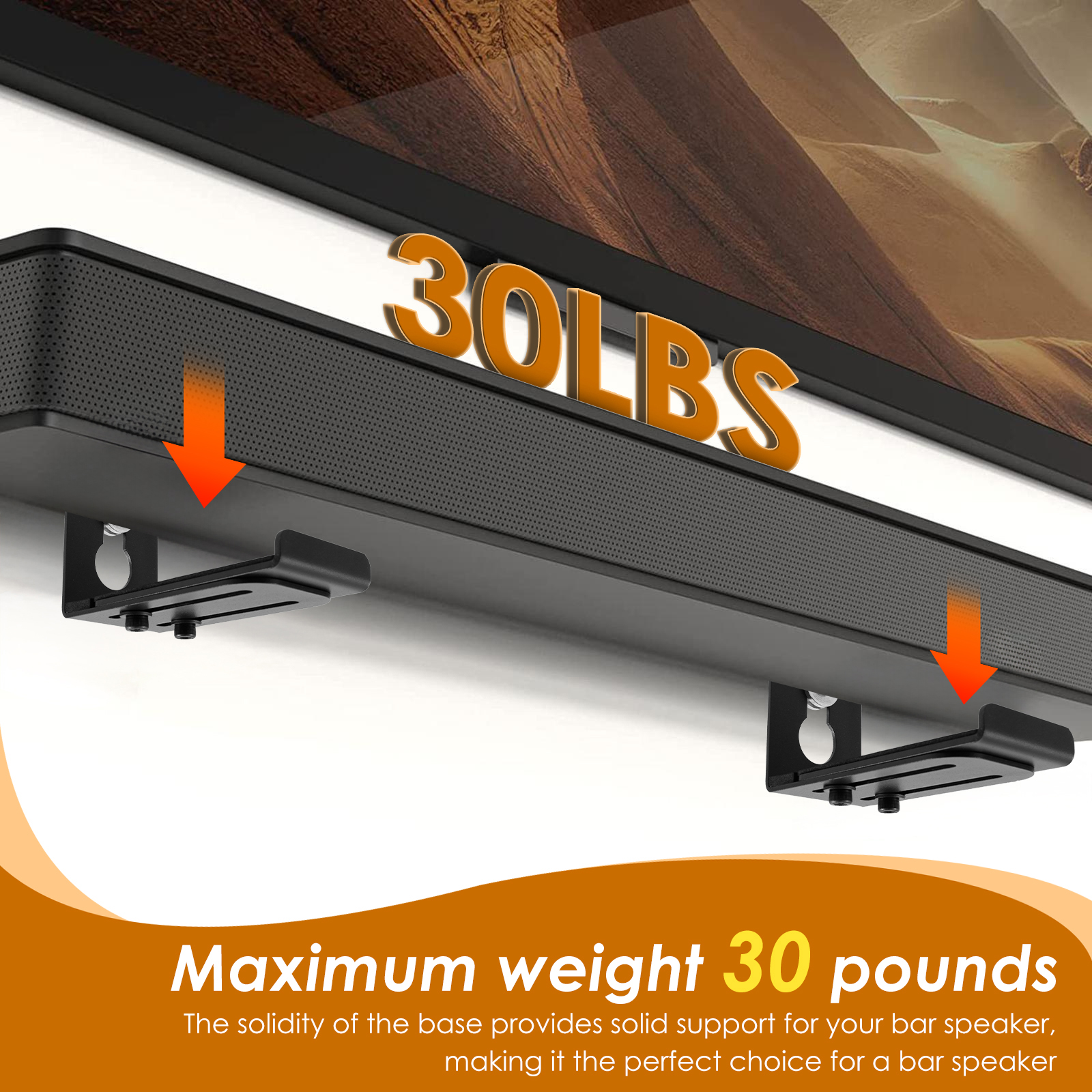 2Pcs Soundbar Speaker Stands W - Interior Design Living Room 评论和价格