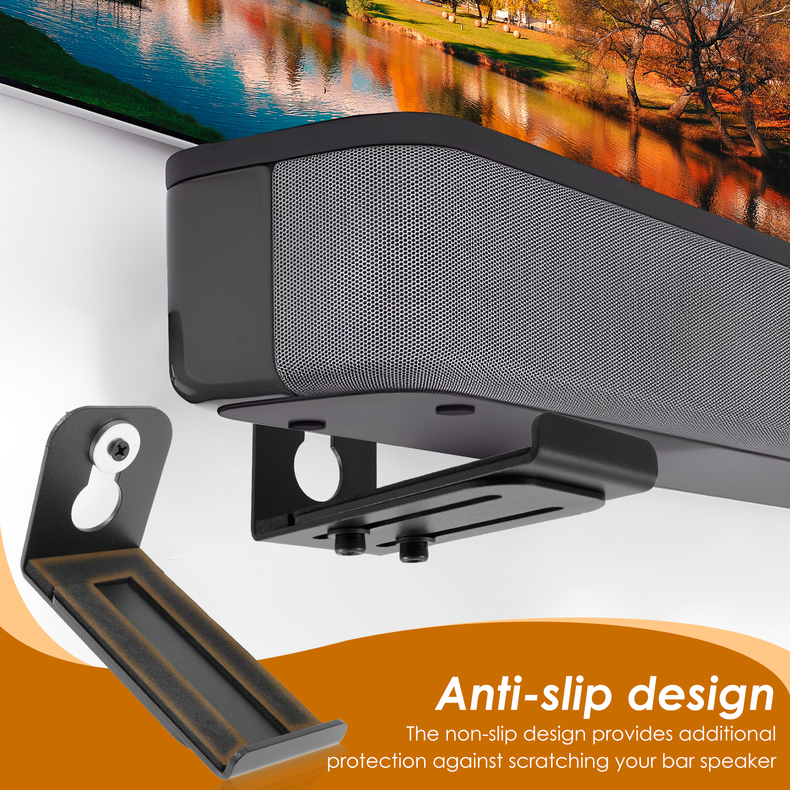 2Pcs Soundbar Speaker Stands W - Interior Design Living Room 评论和价格