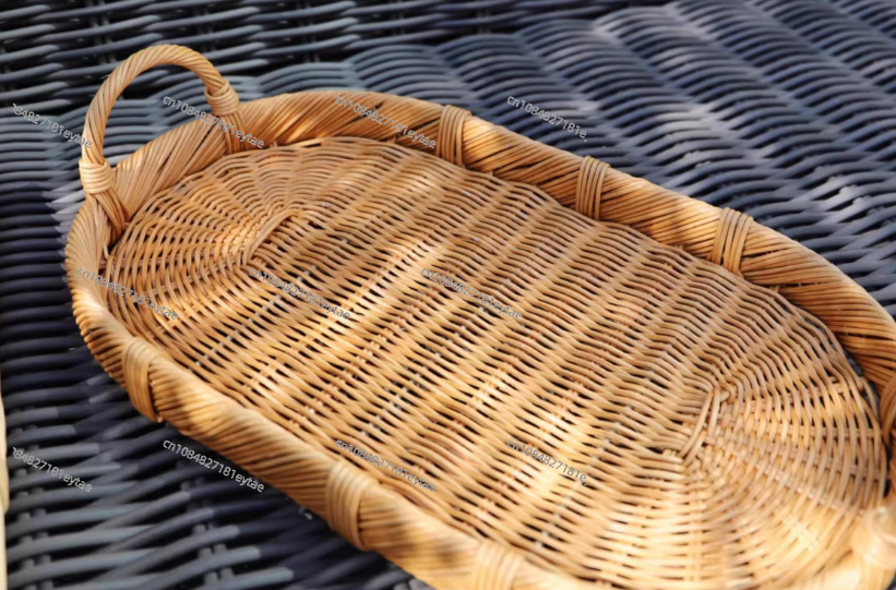 Rattan Decor Tray, Handmade Wo - Rattan Tray Handle 评论和价格