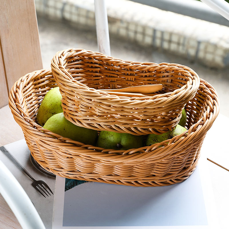 Oval Rattan Woven Storage Bask - Travertine Tray Oval 评论和价格