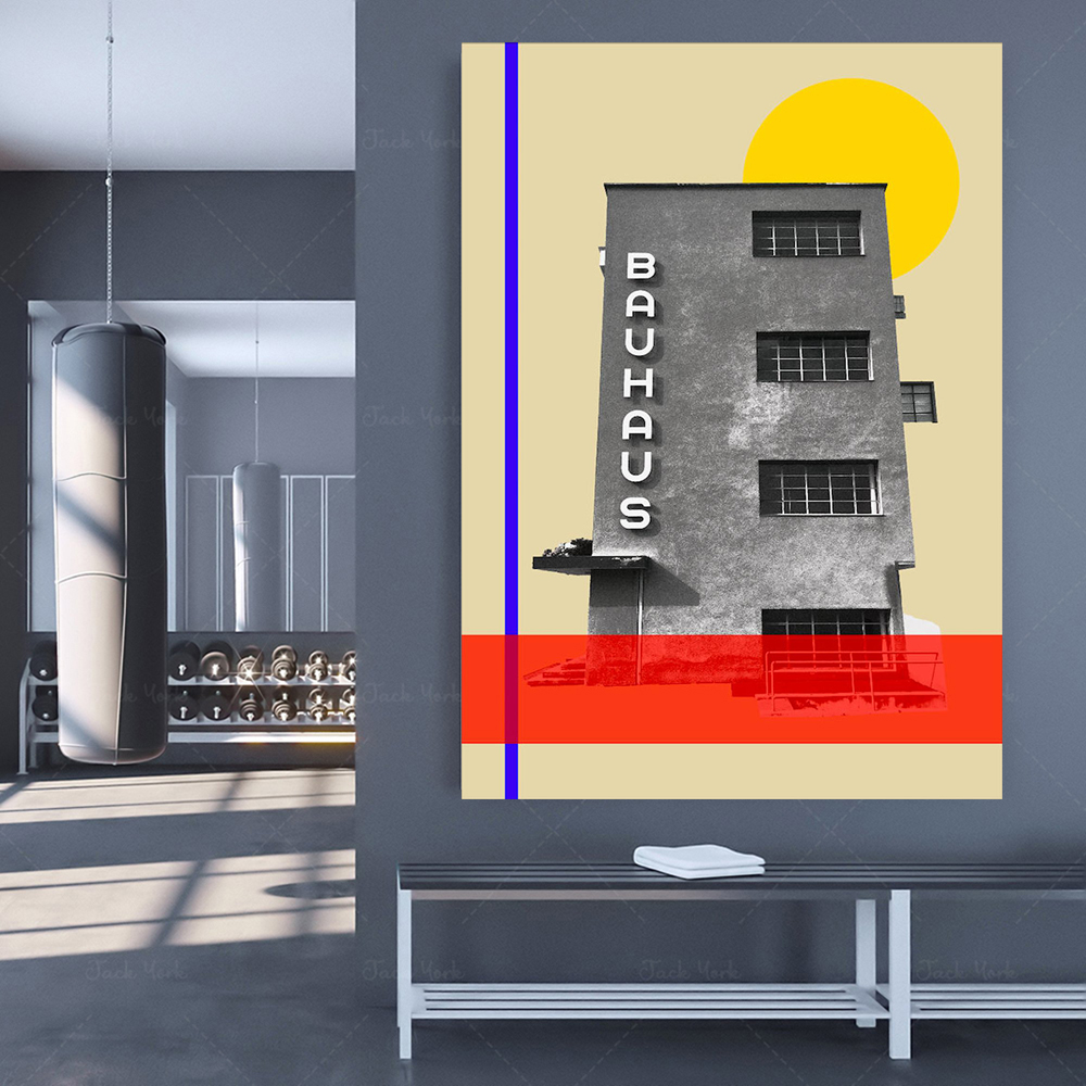 bauhaus travel poster, mid cen - Interior Design York 评论和价格