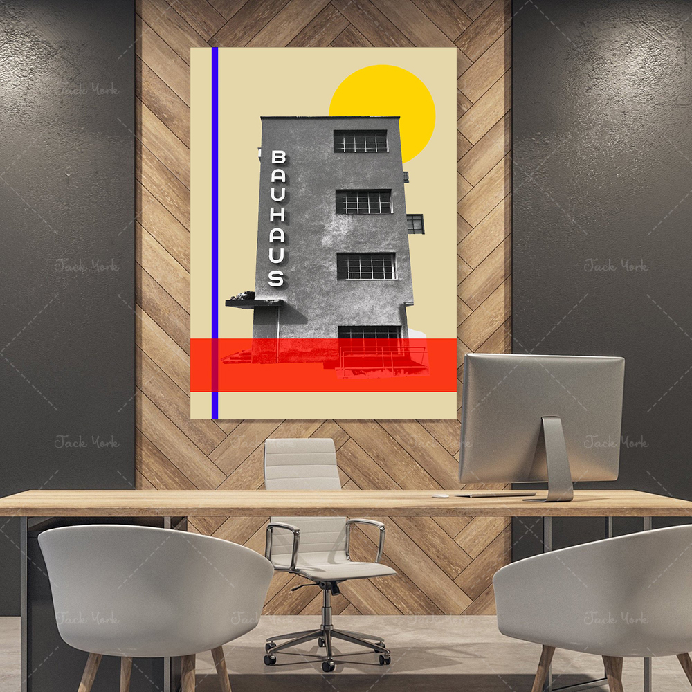 bauhaus travel poster, mid cen - Interior Design York 评论和价格