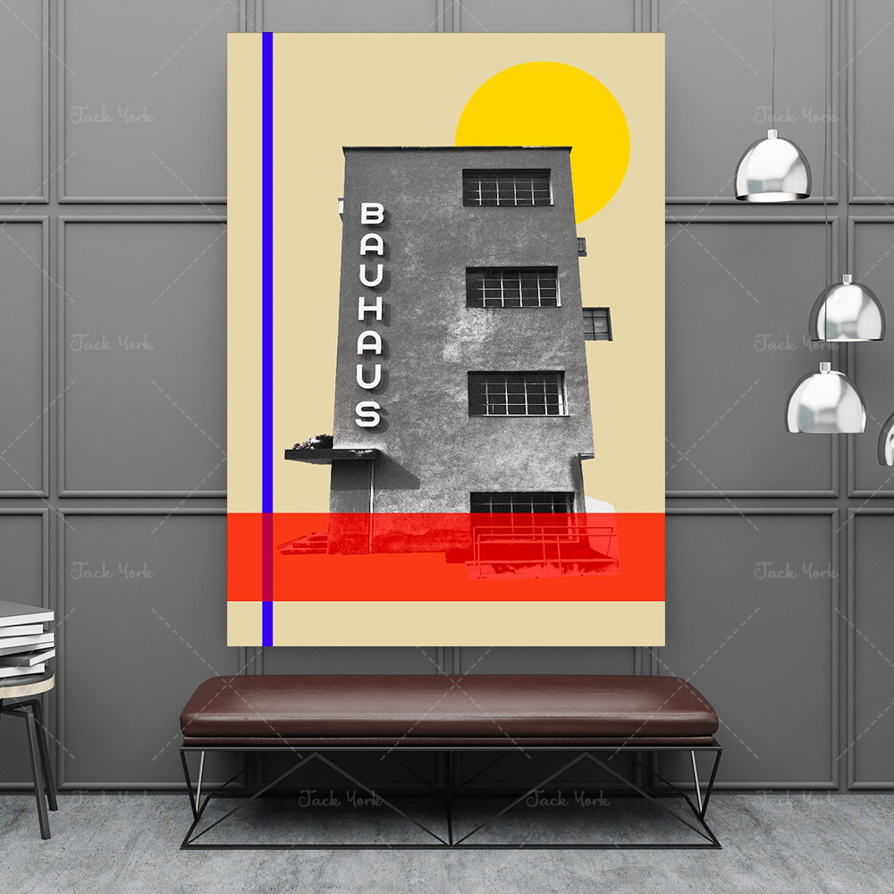 bauhaus travel poster, mid cen - Interior Design York 评论和价格