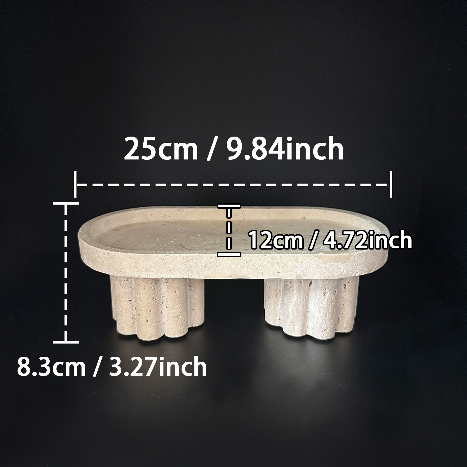 Natural travertine oval tray,  - Travertine Tray Oval 评论和价格