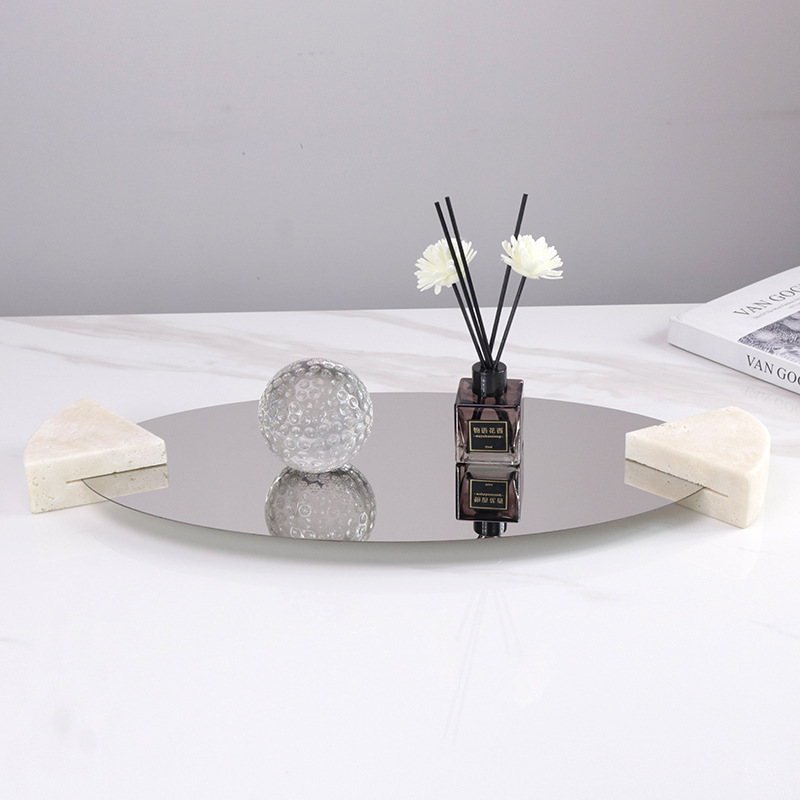 Oval tray simple modern traver - Travertine Tray Oval 评论和价格