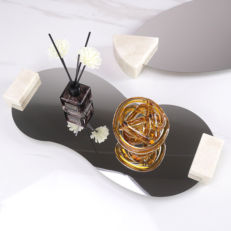 Oval tray simple modern traver - Travertine Tray Oval 评论和价格