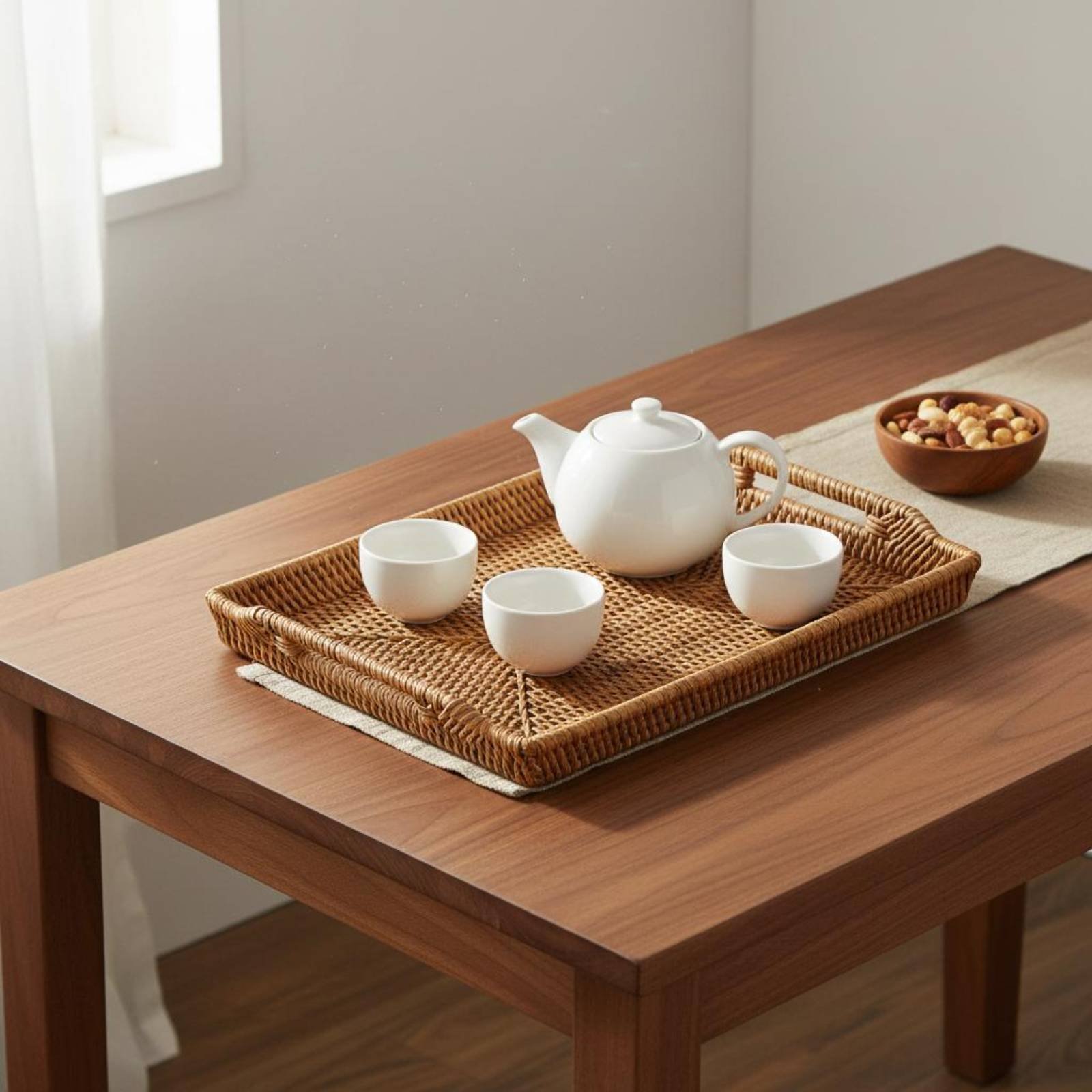 Woven Rattan Tray with Handles - Rattan Tray Handle 评论和价格