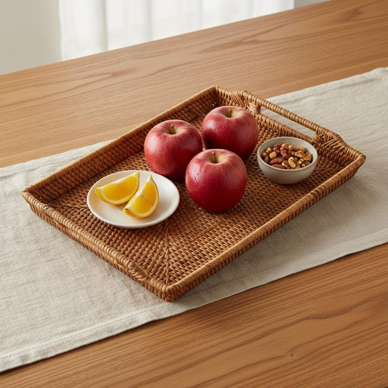 Woven Rattan Tray with Handles - Rattan Tray Handle 评论和价格