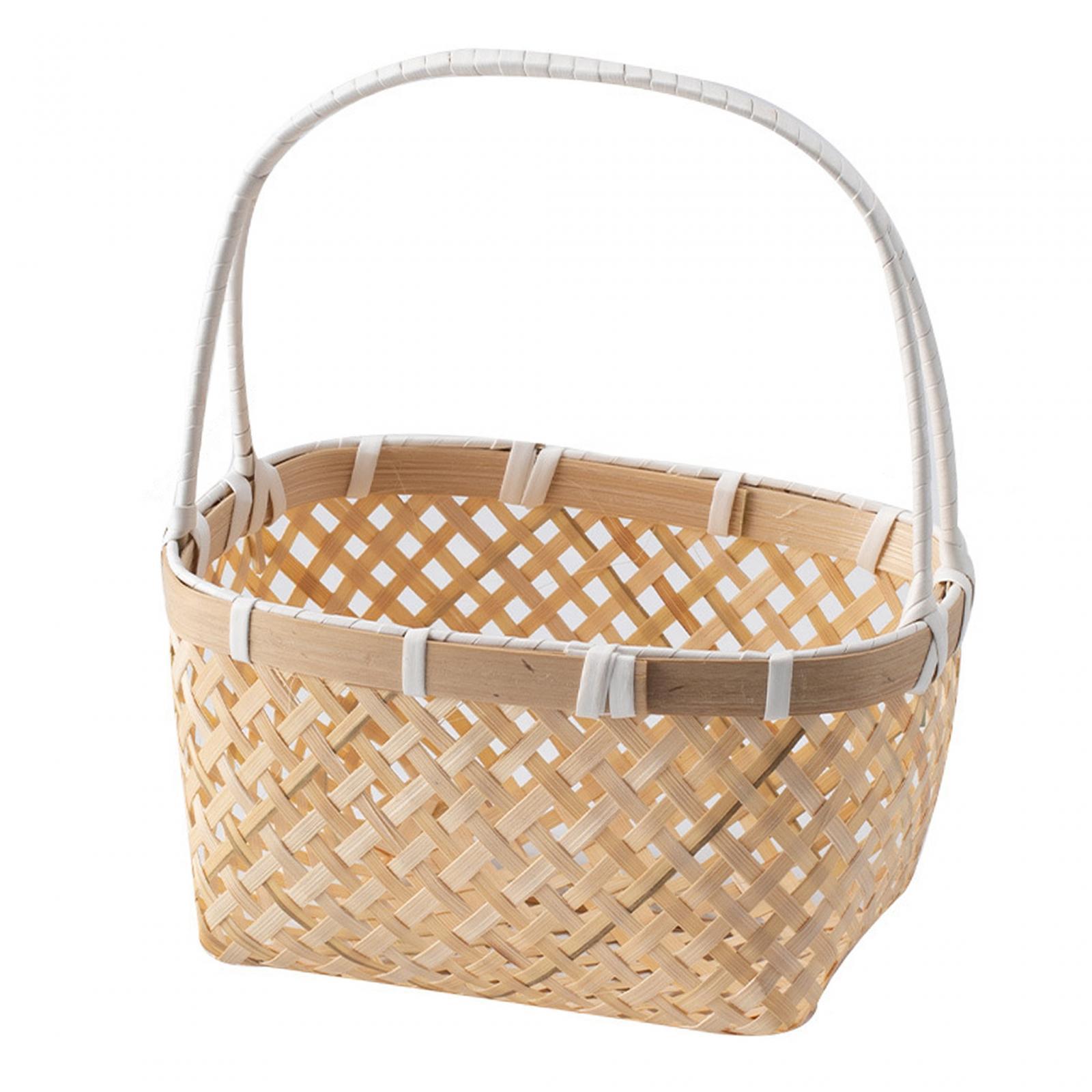 Multipurpose Woven Basket with - Rattan Tray Handle 评论和价格