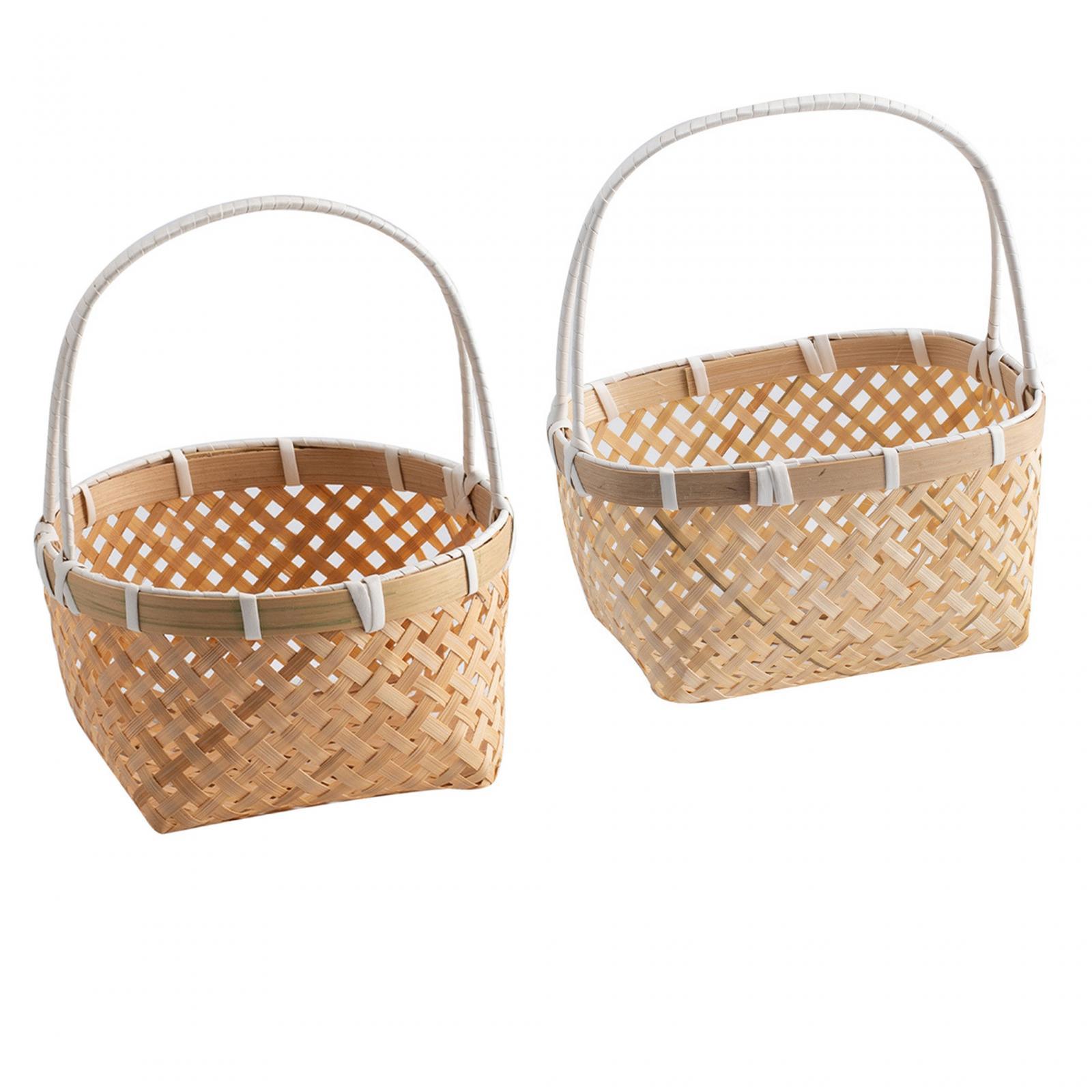 Multipurpose Woven Basket with - Rattan Tray Handle 评论和价格