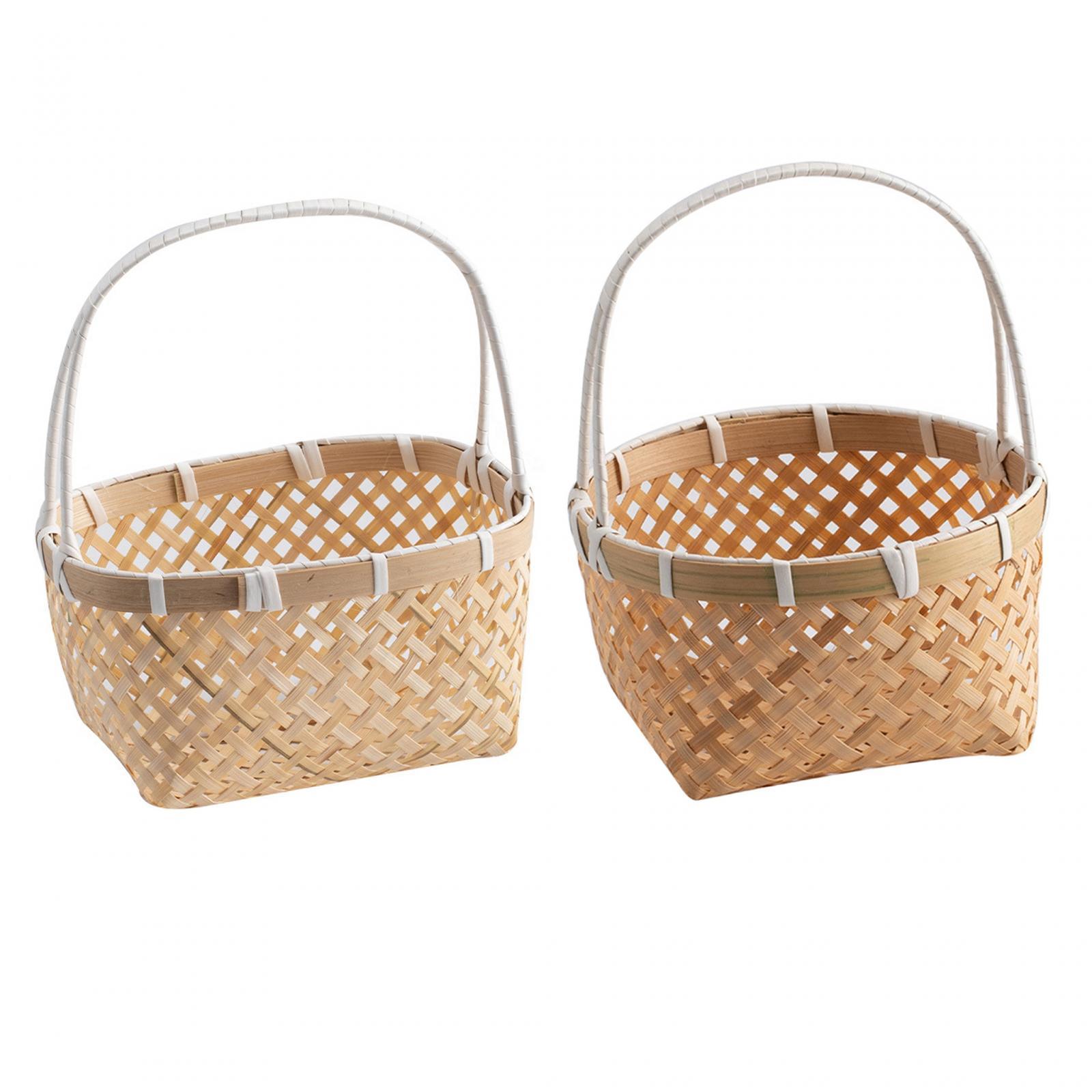 Multipurpose Woven Basket with - Rattan Tray Handle 评论和价格