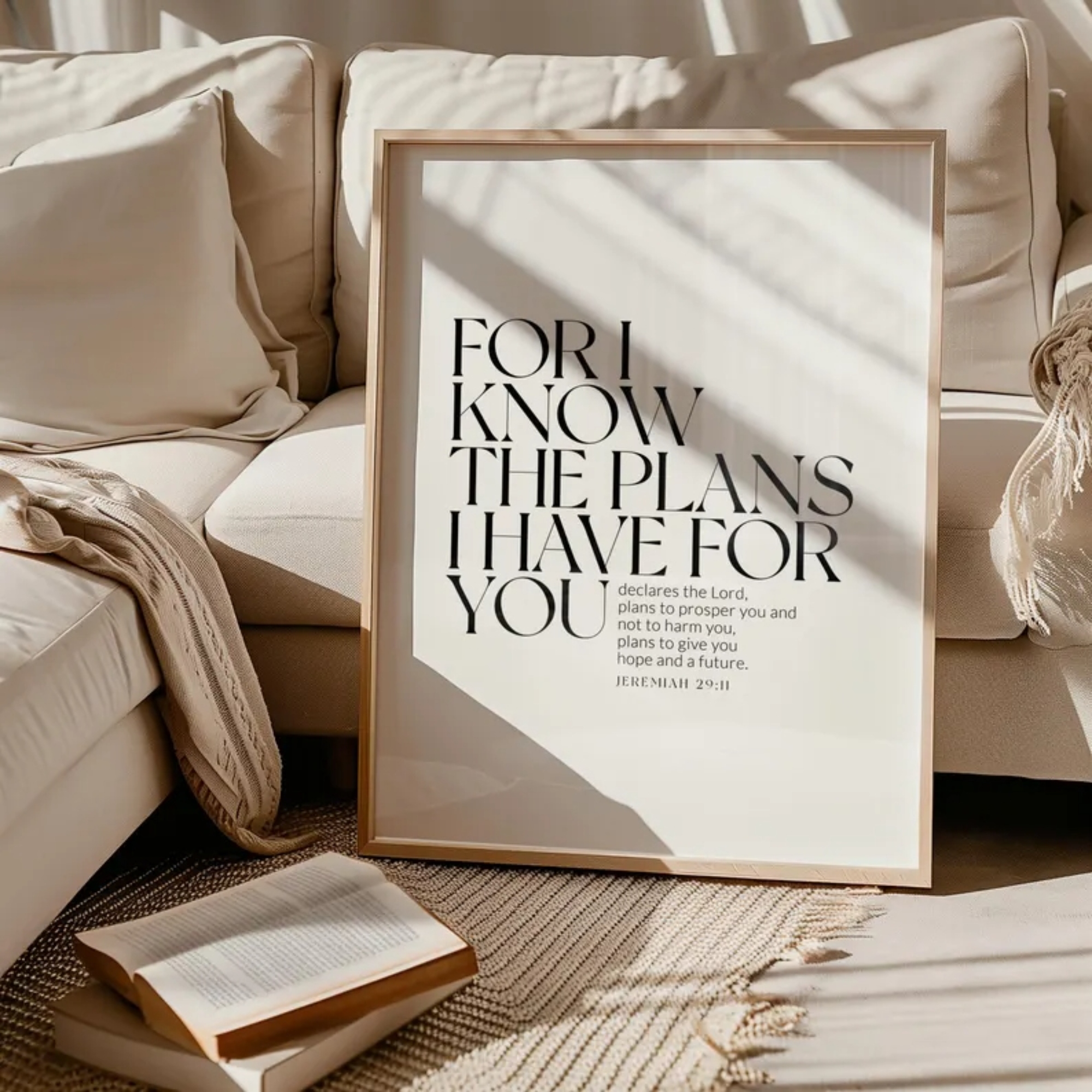 Bible Jeremiah 29:11Christian  - Interior Design Living Room 评论和价格