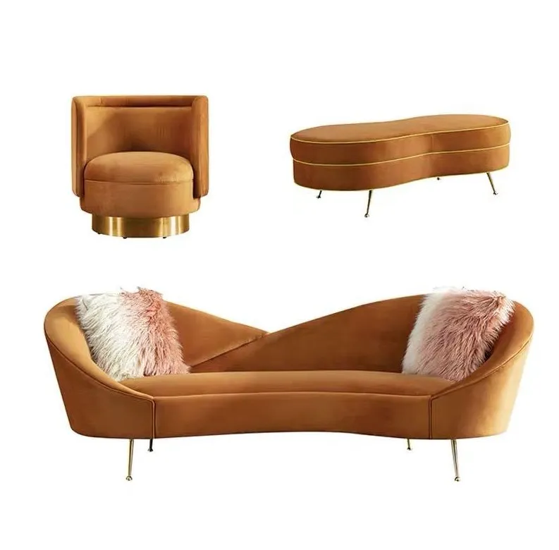 -Light Luxury Fabric 3-seat So - Interior Design Organic Modern 评论和价格